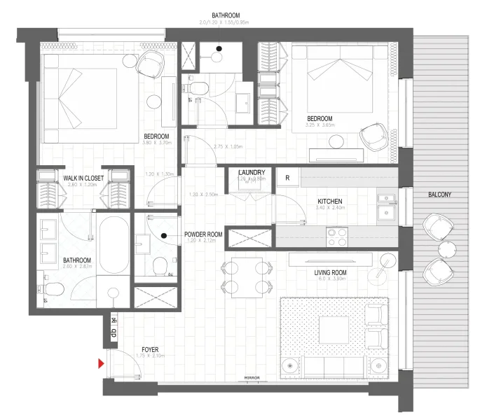 2.0 bedrooms apartments - Palace Residences Al Mamsha