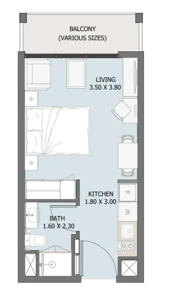 0.0 bedroom apartments - Verdana III
