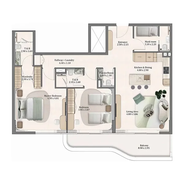 2 bedroom Apartments -  Flow Residences