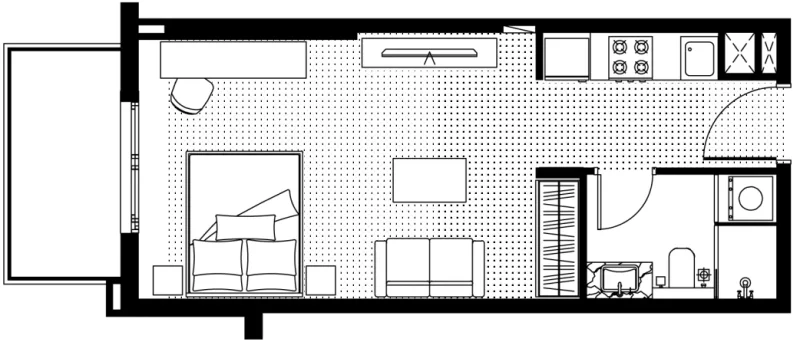 0.0 bedroom apartments - FH Residency