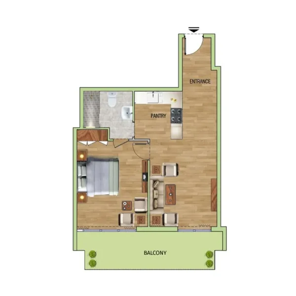 1.0 bedroom apartments - Dusit Princess