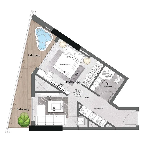 Studio + Pool Apartments -  Saray Prime Residence