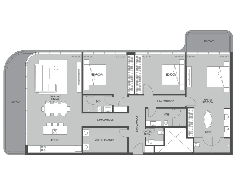 3.0 bedrooms apartments - Seaside by Prestige One