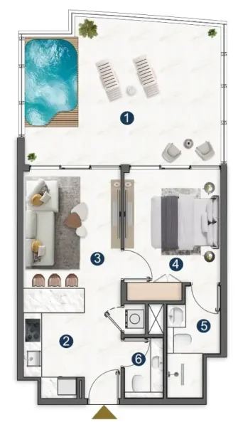 1.0 bedroom apartments - Voxa Pantheon