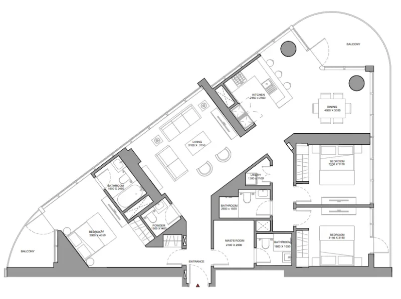 3.0 bedrooms apartments - Sobha Solis