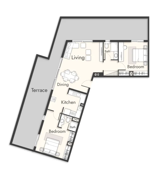 2.0 bedrooms apartments - Izzzi.LifeMINT