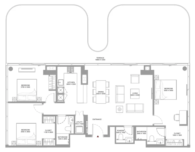 3.0 bedrooms apartments - Bayfront Marina Residences