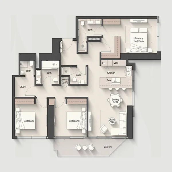 3 bedroom Apartments - Eltiera Heights