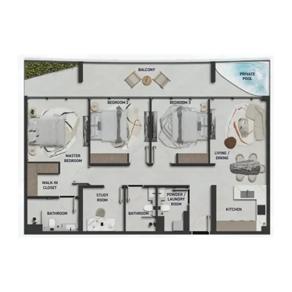 3.0 bedrooms apartments - Hadley Heights 2