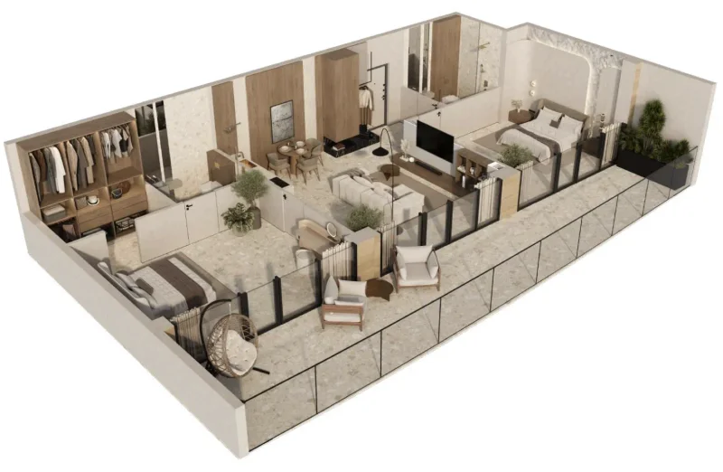 2.0 bedrooms penthouse - Rogantini Swiss Village