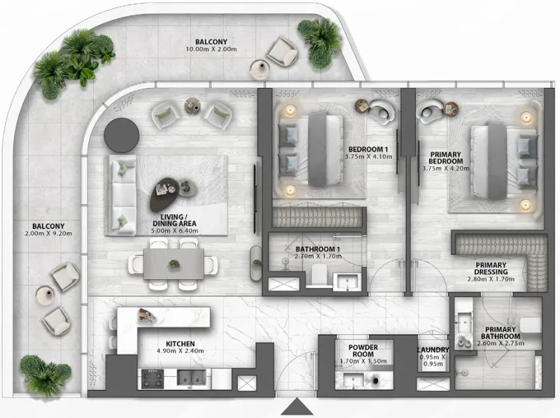 2.0 bedrooms apartments - Passo by Beyond