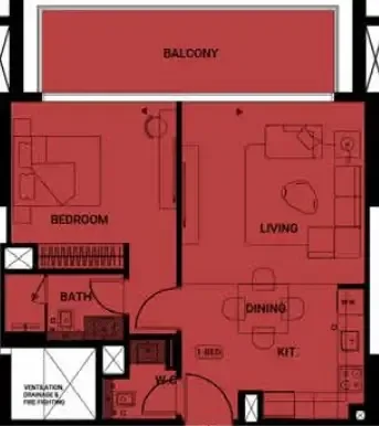1.0 bedroom apartments - Binghatti Ruby