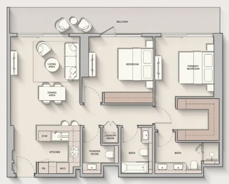 2.0 bedrooms apartments - The Hillgate