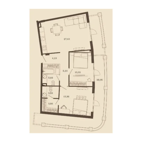 2.0 bedrooms apartments - Grand Life