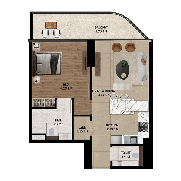 1 bedroom Apartments - Marquis One
