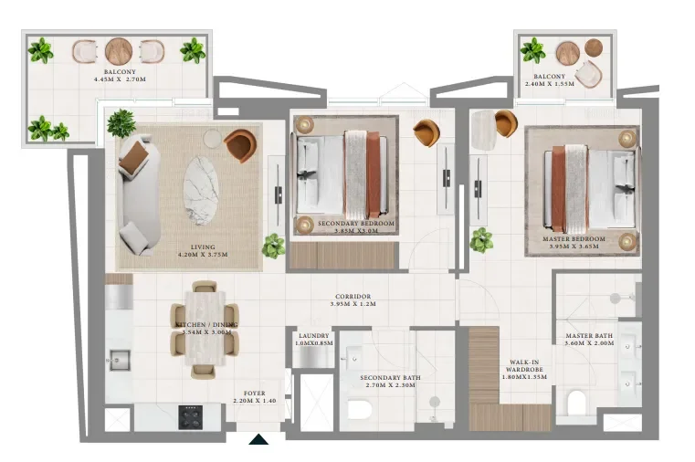 2.0 bedrooms apartments - Hillsedge