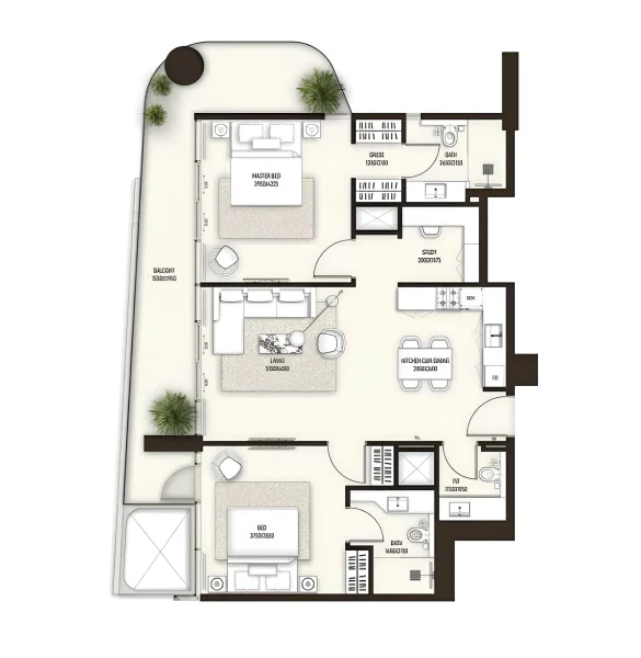 2.0 bedrooms apartments - Sonate Residences