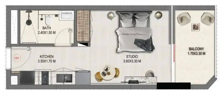 0.0 bedroom apartments - Divine Elements