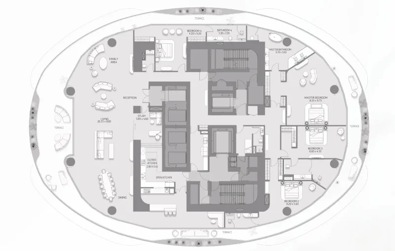 4.0 bedrooms apartments - Como Residences