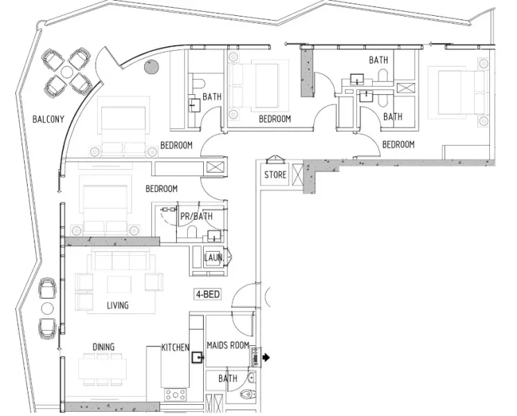 4.0 bedrooms apartments - Volta