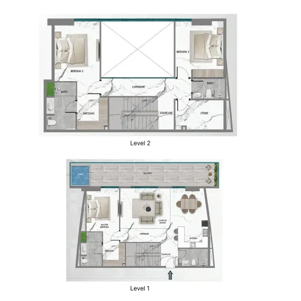 3.0 bedrooms apartments - Samana Barari Heights