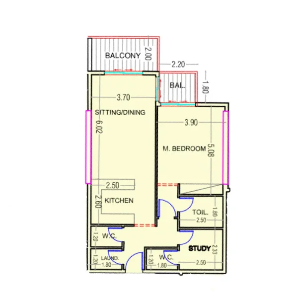 1.0 bedroom apartments - Sea View Residence