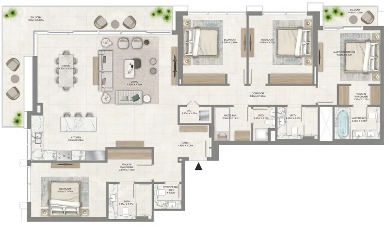 4.0 bedrooms apartments - Creek Waters