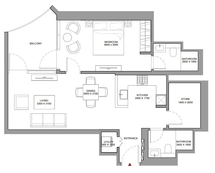 1.5 bedrooms apartments - Skyvue Stellar