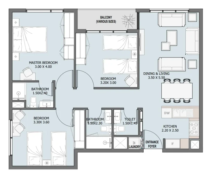 3.0 bedrooms apartments - Verdana III
