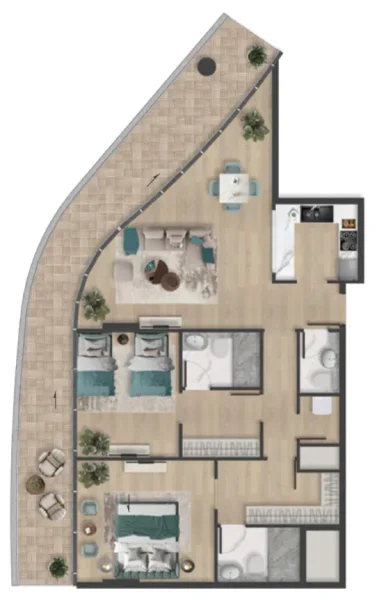 2.0 bedrooms apartments - Pelagia