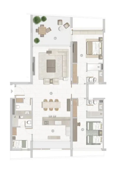 2.5 bedrooms apartments - Al Zorah Seaside Hills
