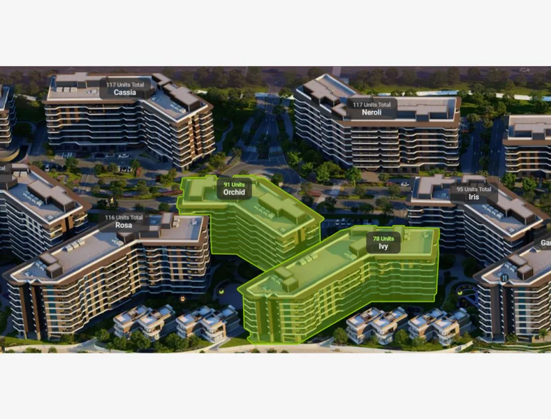 Buildings Orchid, Ivy, Rosa, Irys