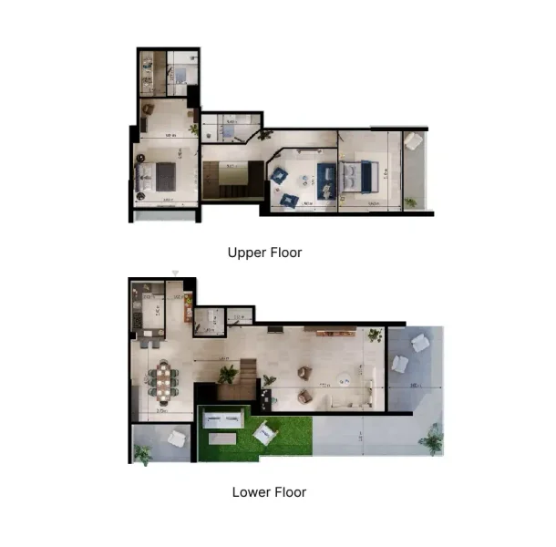 2.0 bedrooms duplex - Uniestate Prime Tower