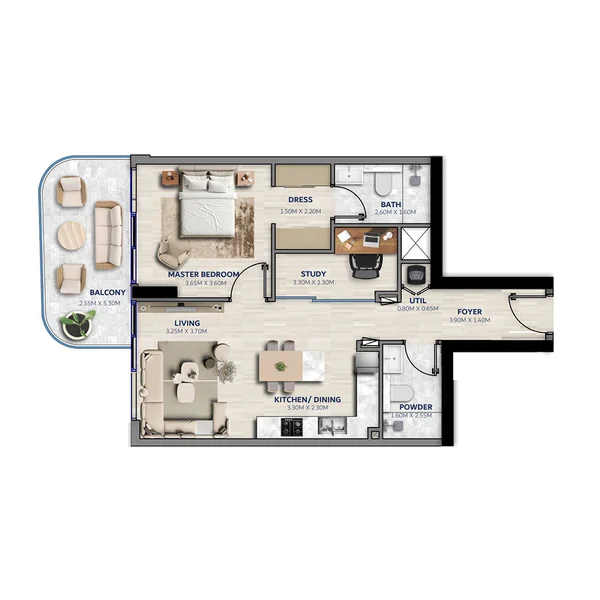2 bedroom Apartments -  Vedaire Residences