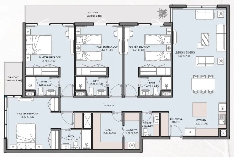 4.0 bedrooms apartments - Verdana V