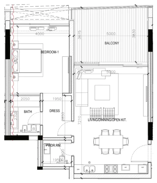 1.0 bedroom apartments - Al Zorah Seaside Hills