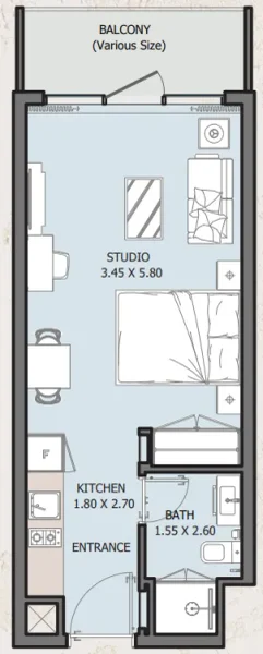 0.0 bedroom apartments - Verdana Empire