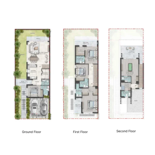 5.0 bedrooms villa - Damac Islands Phase 1 and 2