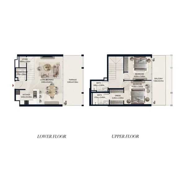 2.0 bedrooms apartments - Norah Residence