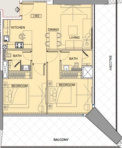 2.0 bedrooms apartments - One by Binghatti