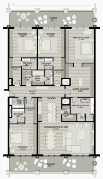 4.0 bedrooms apartments - Raffles The Palm Dubai