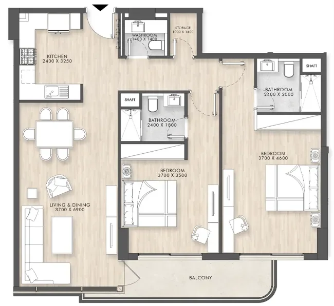 2.0 bedrooms apartments - Capital Horizon Terraces