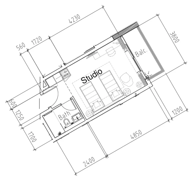 0.0 bedroom apartments - Damac Hills 2 - Hotel Edge by Rotana