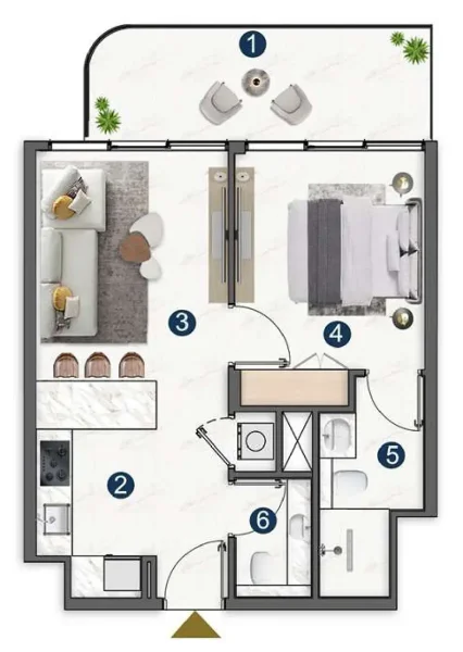 1.0 bedroom apartments - Voxa Pantheon