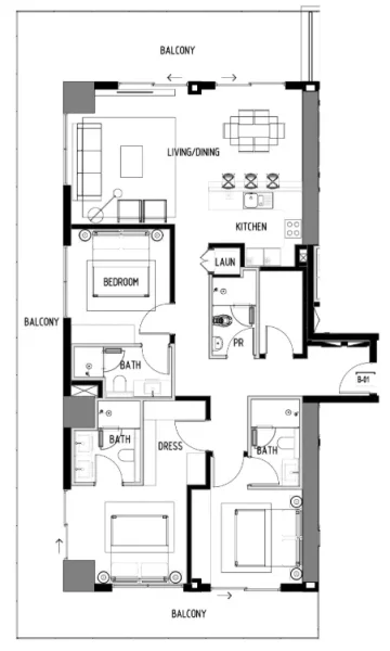 3.0 bedrooms apartments - Chelsea Residences