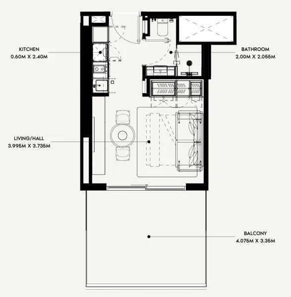 0.0 bedroom apartments - Azizi Rose