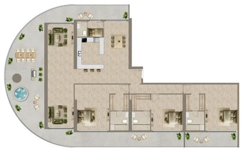 3.0 bedrooms penthouse - Colibri Views