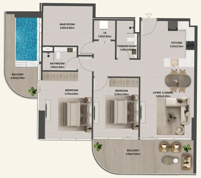 2.0 bedrooms apartments - Divine Al Barari