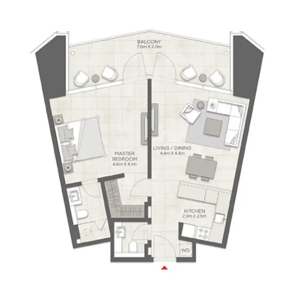 1.0 bedroom apartments - LIV Marina