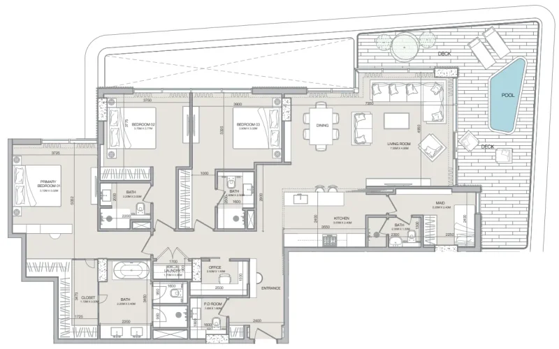 3.0 bedrooms apartments - Isolana Residences
